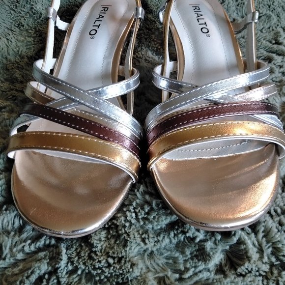 RIALTO MULTI TONE SANDALS SZ 6.5 - Picture 6 of 6